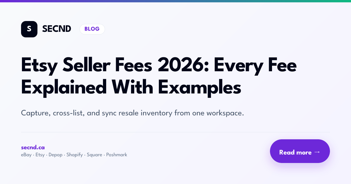 Etsy Seller Fees 2026: Every Fee Explained With Examples