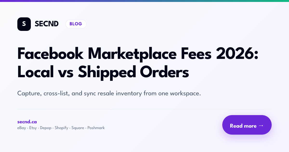 Facebook Marketplace Fees 2026: Local vs Shipped Orders