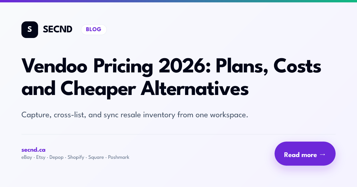 Vendoo Pricing 2026: Plans, Costs and Cheaper Alternatives
